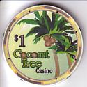 Coconut Tree poker chip image