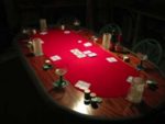 Visit Chris' poker table site Poker table